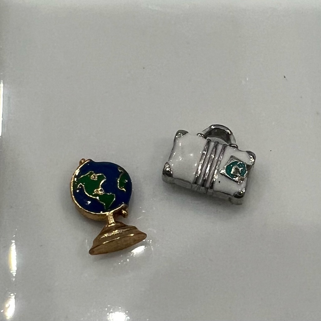 Origami Owl Globe Suitcase Travel Charms 8$